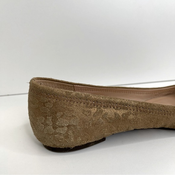 Tory Burch REVA Ballet Powdered Animal Print Metal Logo Flats Size 8.5 school - Picture 5 of 15